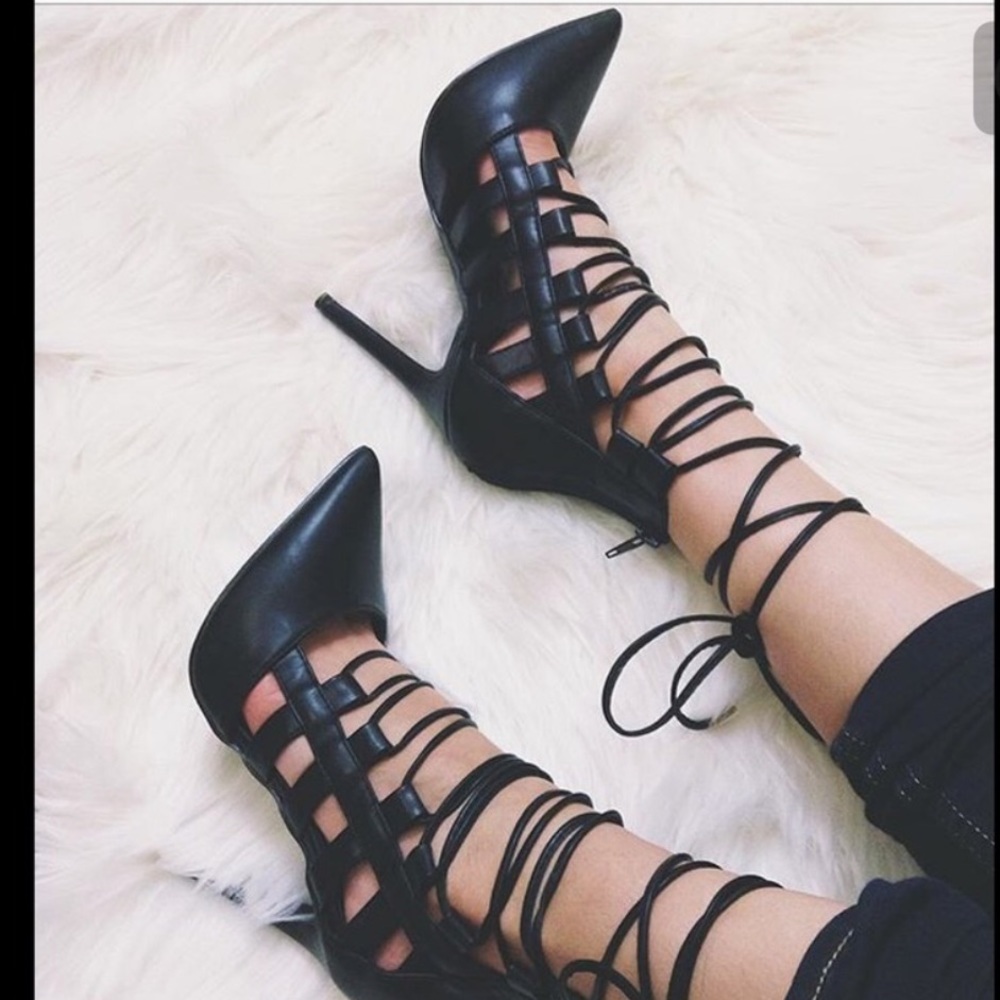 Strappy heels